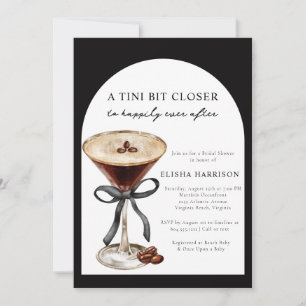Martini Tini Bit Closer Stripe Bridal Shower  Invitation
