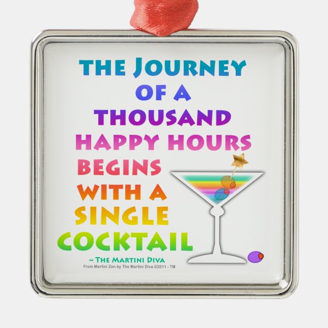 MARTINI ZEN - Happy Hour Journey  Ornament (Front)