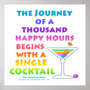 MARTINI ZEN - Happy Hour Journey Posters, Print