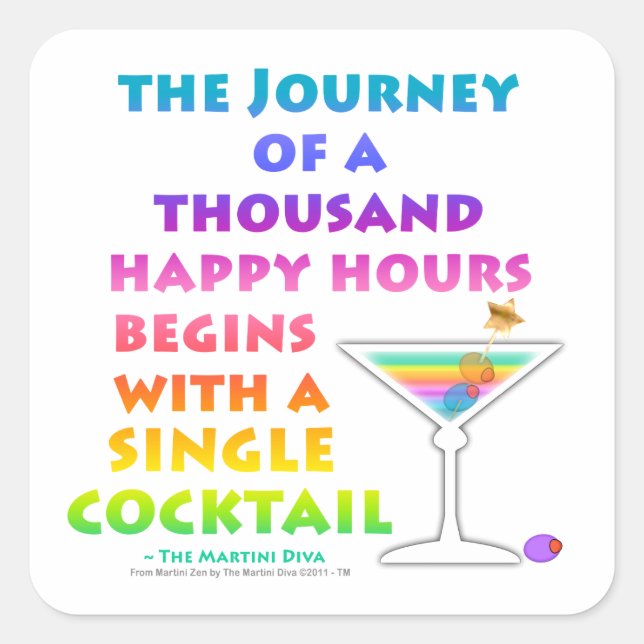 MARTINI ZEN - Happy Hour Journey  Sticker (Front)