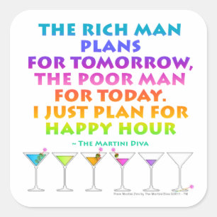 MARTINI ZEN - Plan for Happy Hour Sticker