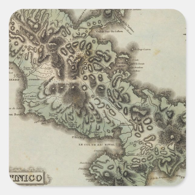 Martinico Square Sticker (Front)