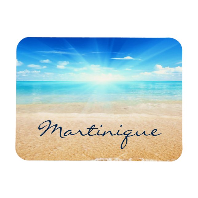 Martinique beach sunrise magnet (Horizontal)