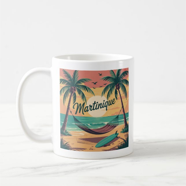 Martinique Beach Sunset Mug (Left)