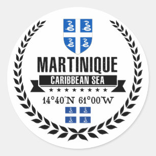 Martinique Classic Round Sticker