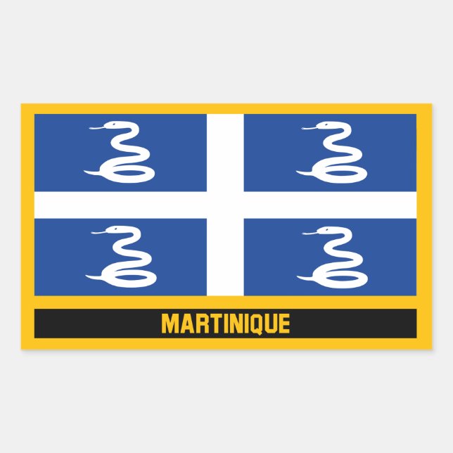 Martinique Flag Rectangular Sticker (Front)