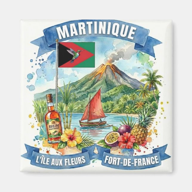 Martinique Island Souvenir Magnet (Front)