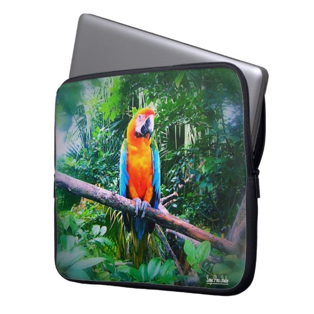 Martinique Macaw Laptop Sleeve (Front Left)