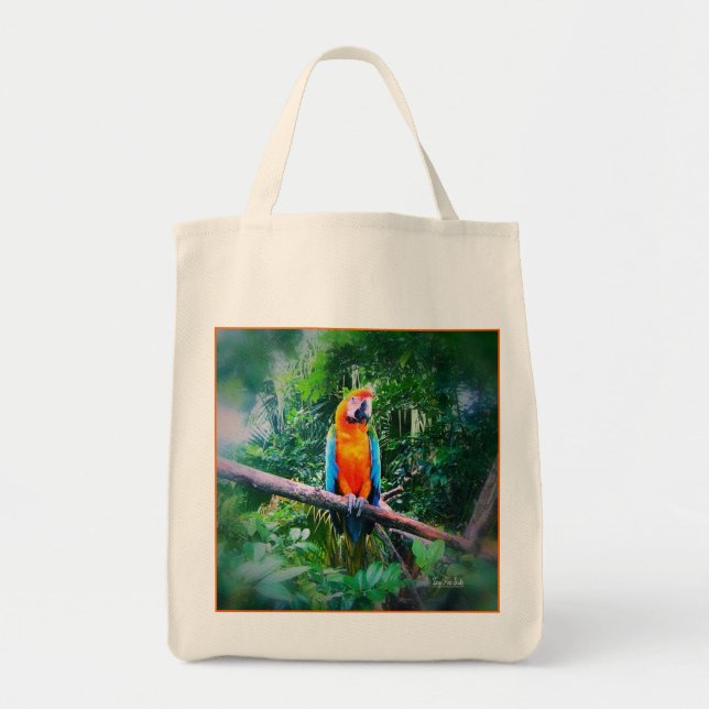 Martinique Macaw Tote Bag (Front)