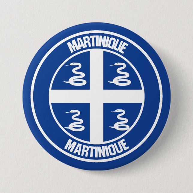 Martinique Round Emblem 7.5 Cm Round Badge (Front)
