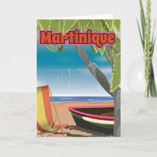 Martinique Vintage travel poster Holiday Card