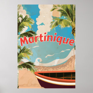Martinique Vintage vacation Poster