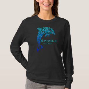 Martinique West Indies Vintage Tribal Dolphin Vaca T-Shirt