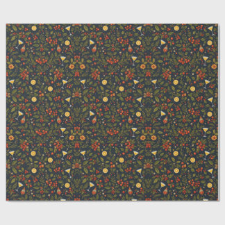 Martinis and Botanicals Holiday Wrapping Paper