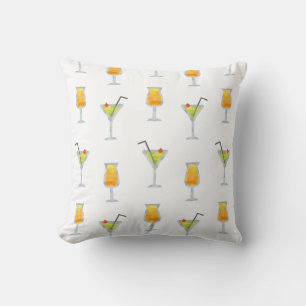 Martinis and Cocktails Fun Happy Hour Cushion