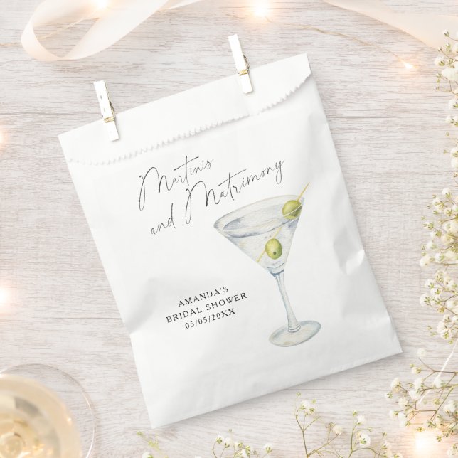 Martinis and Matrimony Bridal shower  Favour Bags (Clipped)