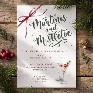 Martinis and Mistletoe Holiday Party Invitation