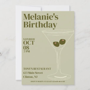 Martinis Birthday Party  Invitation