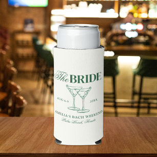 Martinis & Matrimony Bachelorette Bride Seltzer Can Cooler