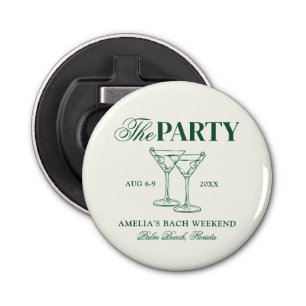 Martinis & Matrimony Bachelorette Party Bottle Opener
