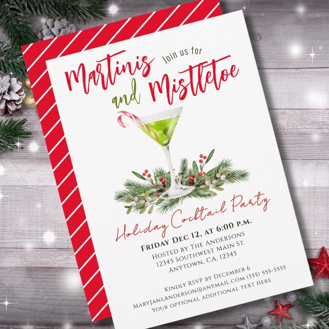 Martinis & Mistletoe Holiday Cocktail Party    Invitation (Creator Uploaded)
