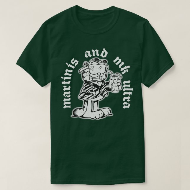 Martinis MK Ultra Meme Design T-Shirt (Design Front)