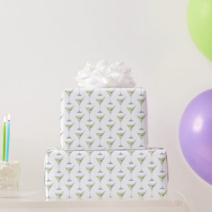 Martinis On White Wrapping Paper