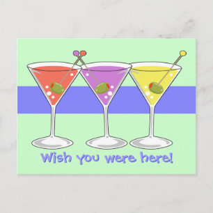 Martinis Postcard
