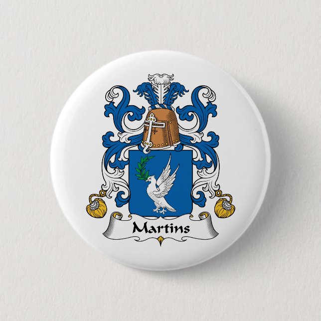 Martins Family Crest 6 Cm Round Badge (Front)