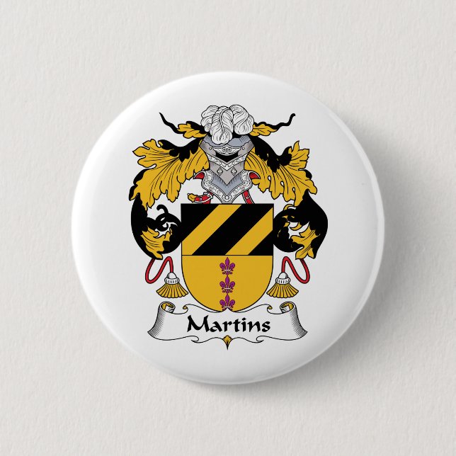 Martins Family Crest 6 Cm Round Badge (Front)