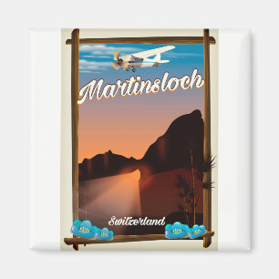 Martinsloch Switzerland travel poster Magnet