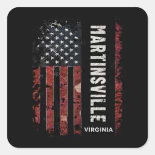 Martinsville Virginia Square Sticker