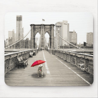 Marty Mouse on the Brooklyn Bridge Mouse Pad