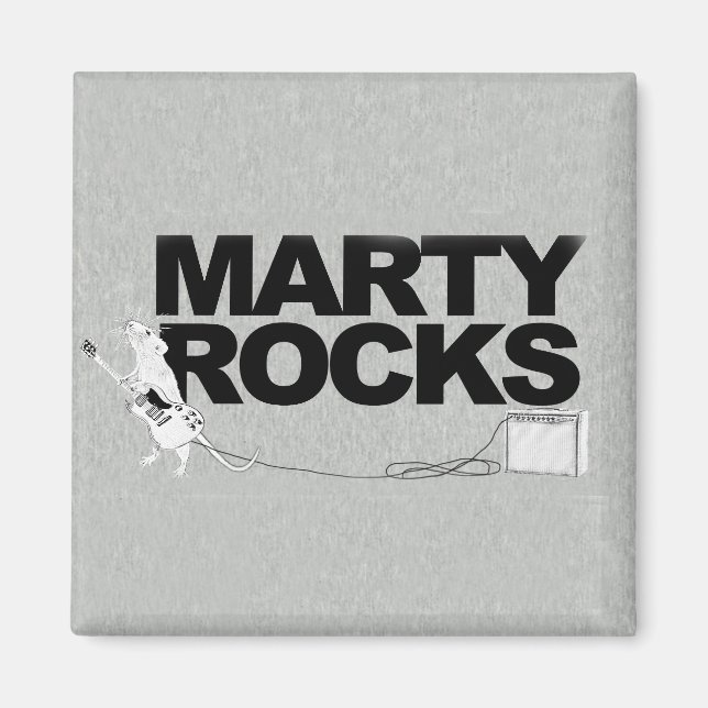 Marty Rocks Magnet (Front)