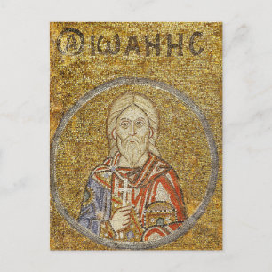 Martyr of Sebaste John Byzantine Mosaic Icon Postcard
