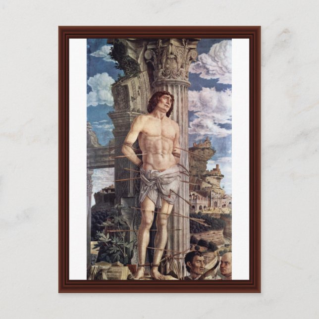 Martyrdom Of Saint Sebastian By Andrea Mantegna Postcard (Front)