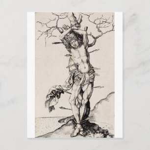 Martyrdom of Saint Sebastian by Martin Schongauer Postcard