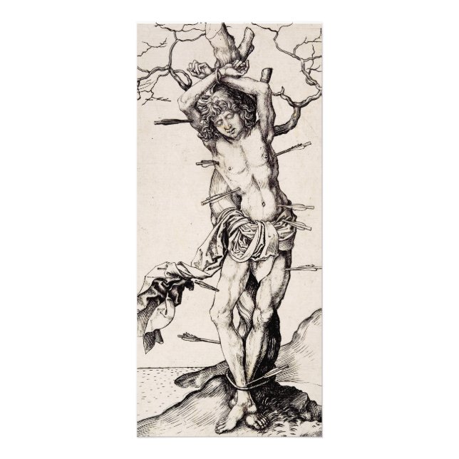 Martyrdom of Saint Sebastian by Martin Schongauer Rack Card (Front)