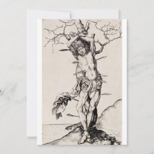 Martyrdom of Saint Sebastian by Martin Schongauer Thank You Card