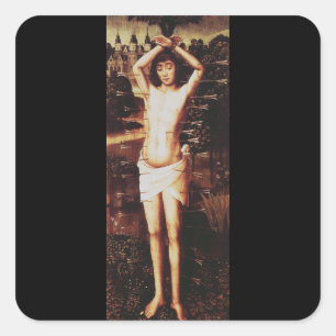 Martyrdom of Saint Sebastian Early Christian Square Sticker