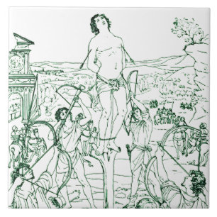 Martyrdom of Saint Sebastian Tile
