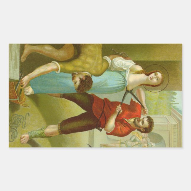 Martyrdom of St. Agatha (M 003) Rectangular Sticker (Front)