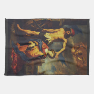 Martyrdom of St. Catherine Sacred Fine Art Collect Tea Towel