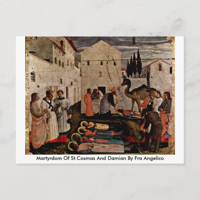 Martyrdom Of St.Cosmas And Damian By Fra Angelico Postcard (Front)