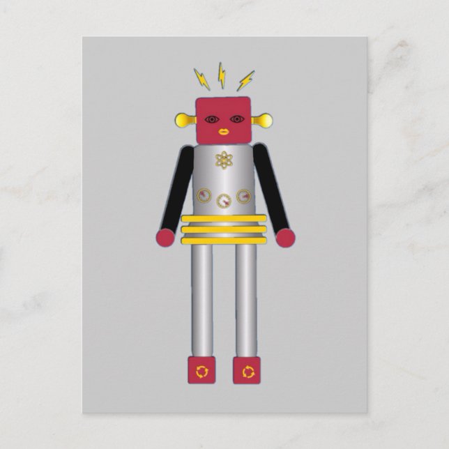 Martzkins Boy Robot Postcard © 2012 M. Martz (Front)