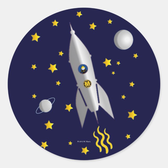 Martzkins In Outer Space Stickers © 2012 M. Martz (Front)