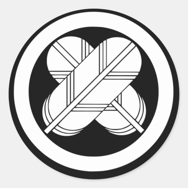 Maru Chigai Takanoha Kamon Classic Round Sticker (Front)