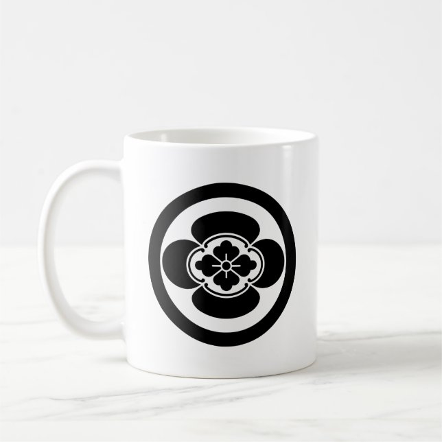 Maru-ni-mokkou, Japanese Family Crest Coffee Mug (Left)
