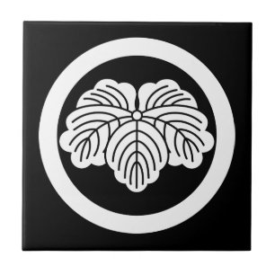 Maru ni tsuta (Tamon Kamon style) Tile