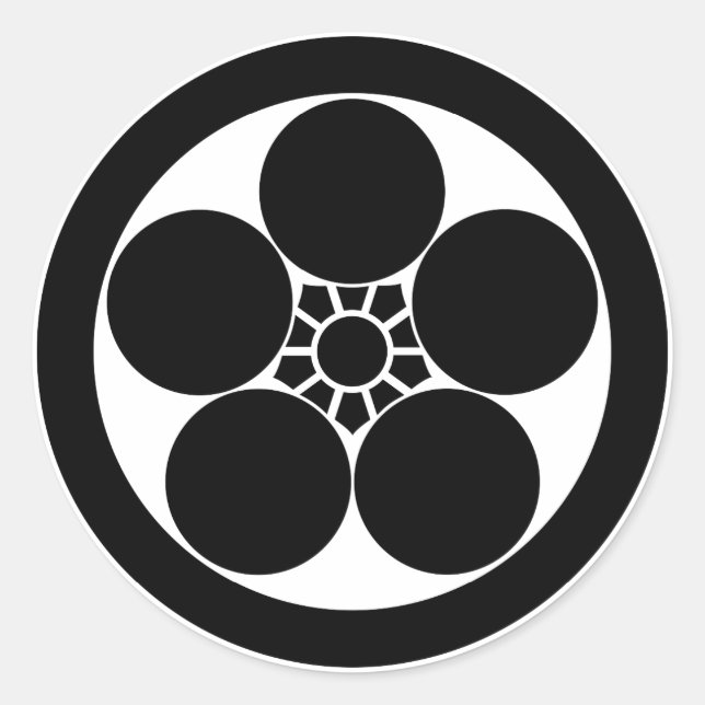 Maru ni Umebachi Classic Round Sticker (Front)